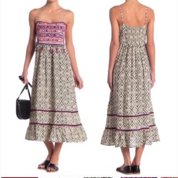 NWT Anthropologie RAGA Boho Embellished Maxi Dress - Picture 2 of 9